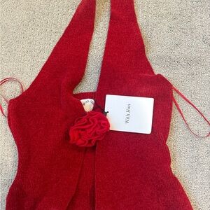 With Jean Scarlet Knit Top